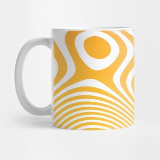 Yellow Orange Abstract Strips Art Mug